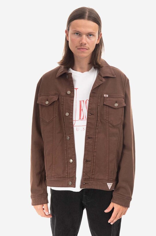 Rifľová bunda Guess Originals Kit Denim M2BG71.D4QQ0 hnedá AA00