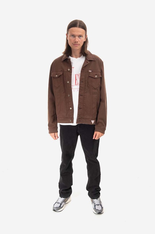 Odzież Guess Originals kurtka jeansowa Kit Denim M2BG71.D4QQ0 brązowy