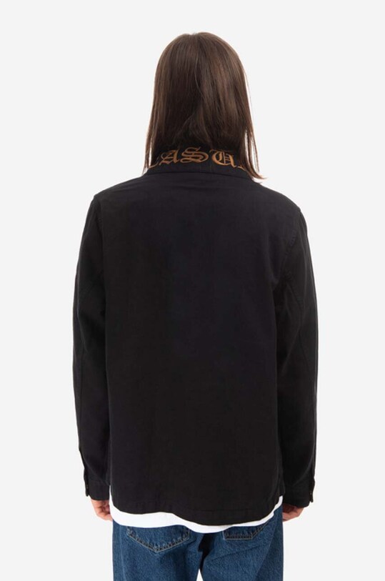 Clothing PLEASURES denim jacket P22F029 black