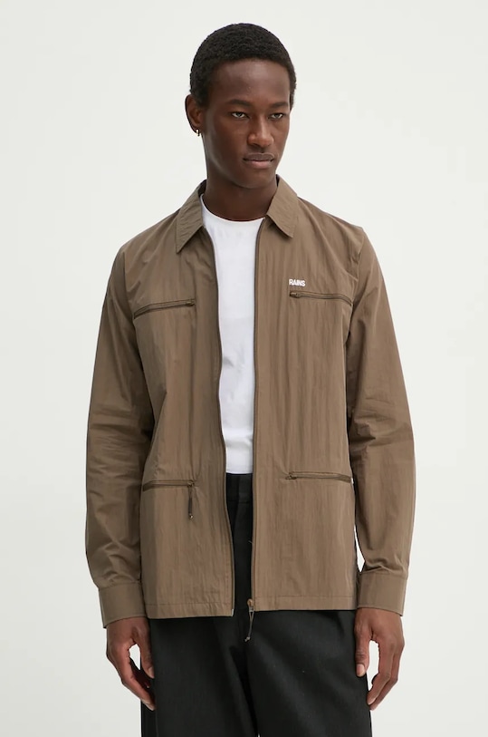Rains kurtka Woven Shirt 18690 18690.WOOD brązowy AA00