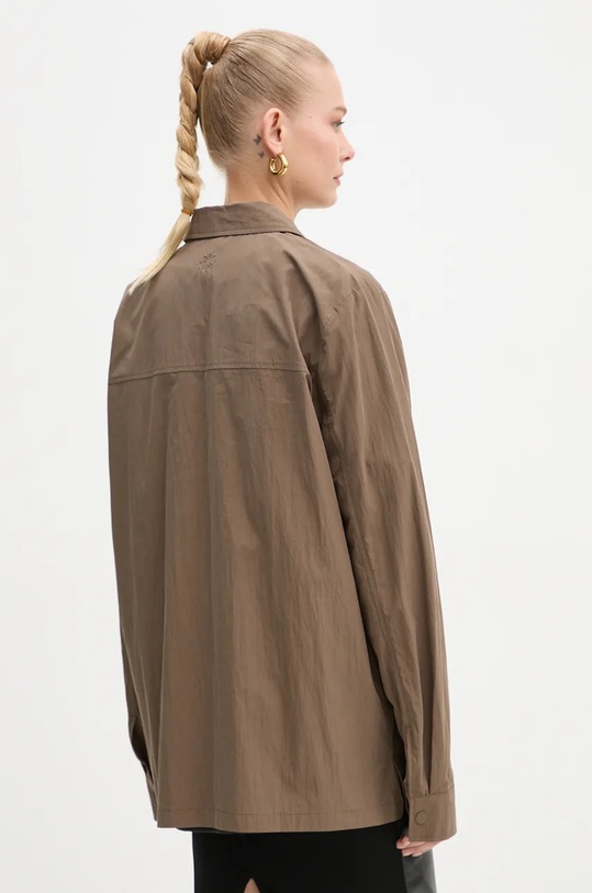 Rains kurtka Woven Shirt 18690 18690.WOOD brązowy