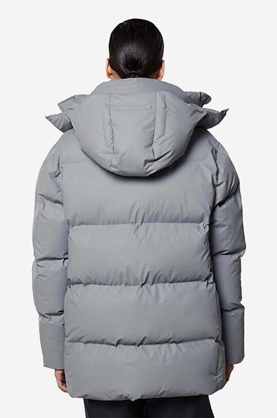 Rains jacket Hooded Puffer Coat gray 1524.ROCK