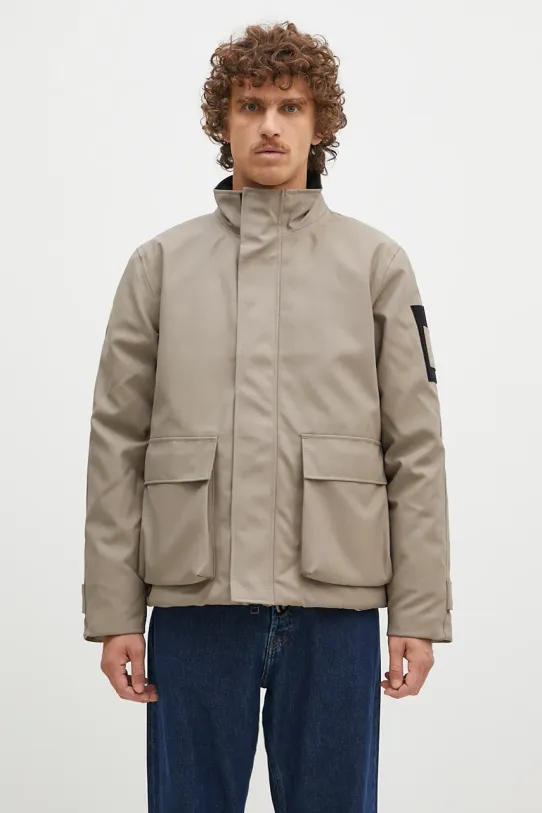 Jakna Rains Glacial Jacket bez tople podstave smeđa 1527.TAUPE