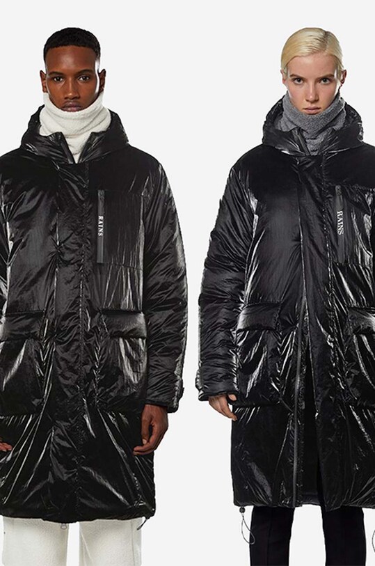 Rains jacket Avalanche Parka with black 1540.BLACK
