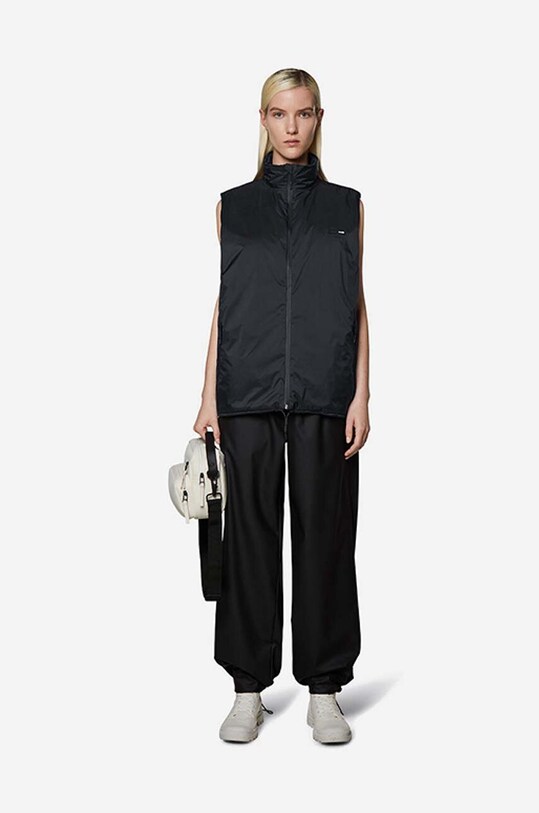 Ruházat Rains ujjatlan Oadded Nylon Vest 1546 BLACK 15460.BLACK fekete