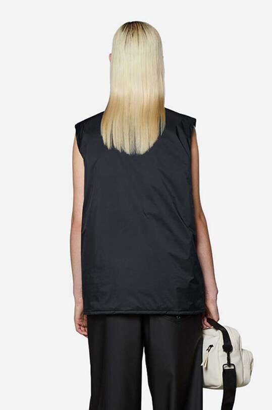 Rains ujjatlan Oadded Nylon Vest 1546 BLACK fekete 15460.BLACK