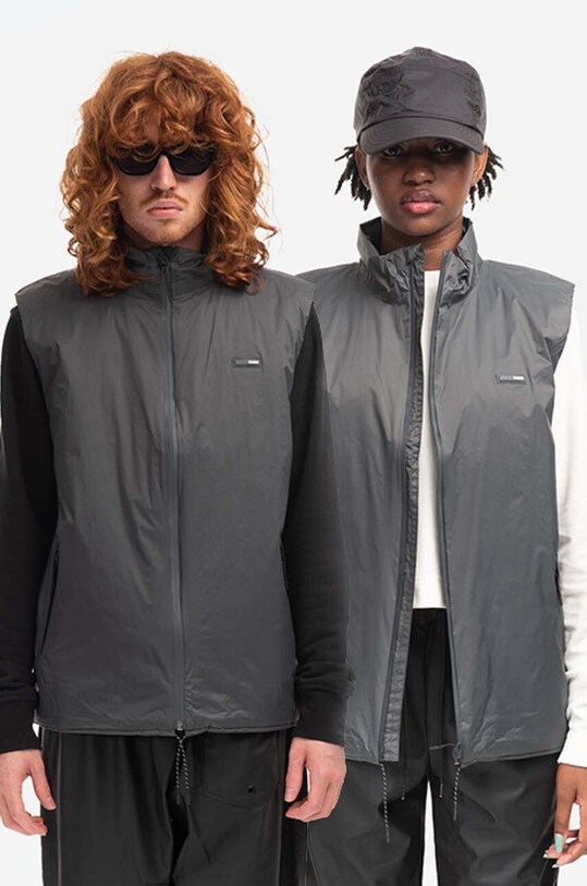 Rains bezrękawnik Padded Nylon Vest 15460 bez kaptura szary 15460.SLATE
