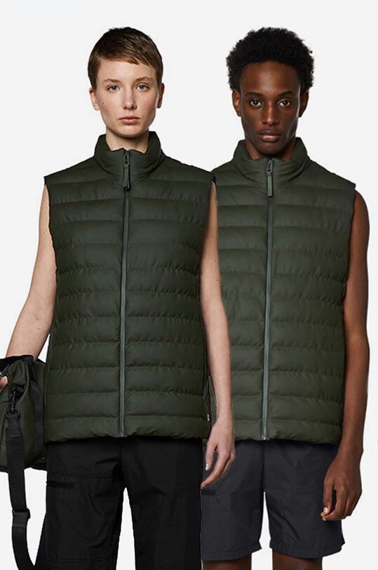 Безрукавка Rains Trekker Vest з підкладкою зелений 15200.GREEN