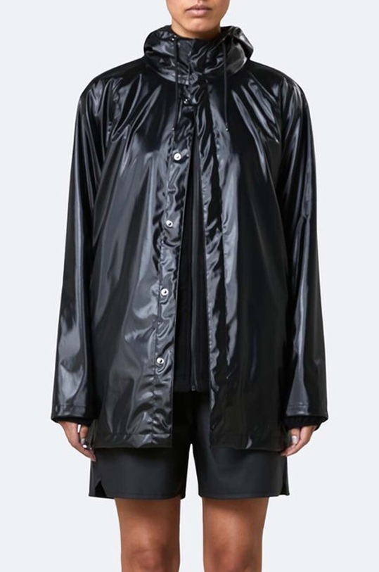 Clothing Rains rain jacket Short Coat 1267.SHINYBLACK black