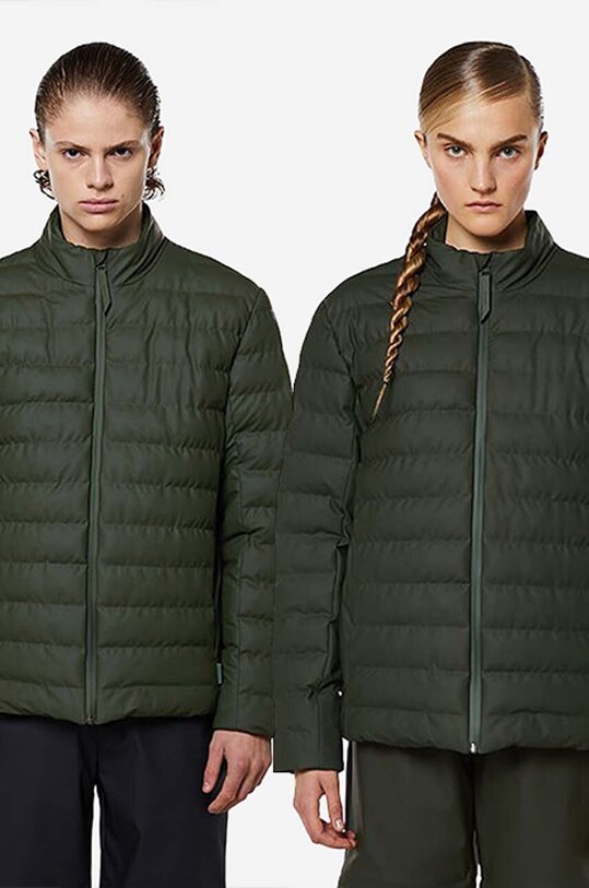 Rains rövid kabát Trekker Jacket 1543 GREEN enyhén szigetelt zöld 1543.GREEN