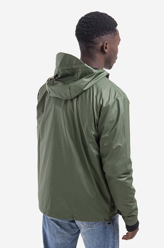 Rains rain jacket Short Hooded Coat green 18260.EVERGREEN