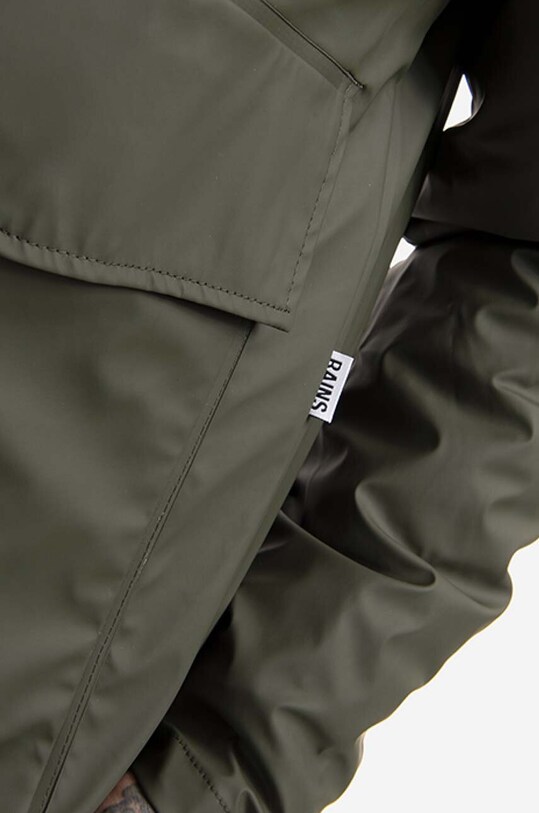 Rains rain jacket Short Hooded Coat 18260.GREEN