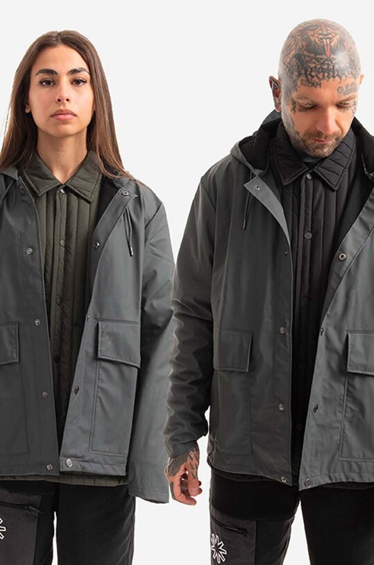 Rains rain jacket Short Hooded Coat