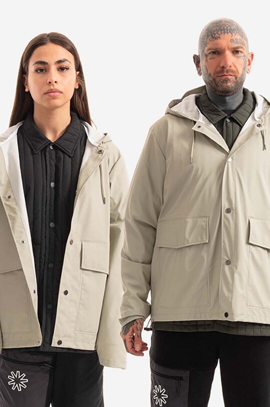 Rains rain jacket Short Hooded Coat