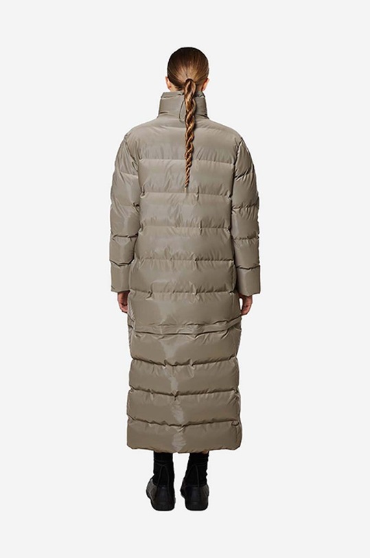 Clothing Rains jacket Extra Long Puffer Coat 1536.VELVETTAUPE brown
