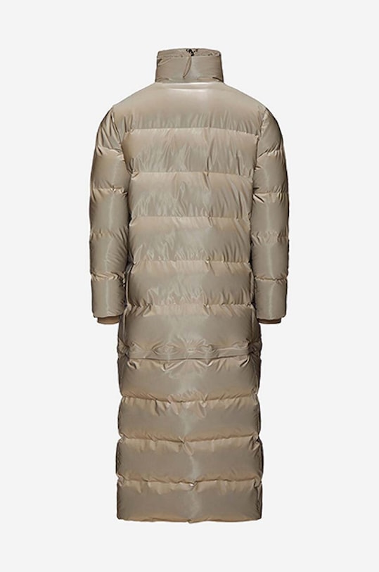 Bunda Rains Extra Long Puffer Coat 1536.VELVETTAUPE hnědá