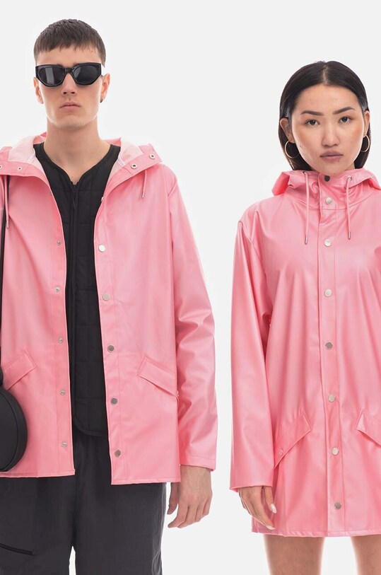 Rains jacket Essential Jacket pink color at PRM US