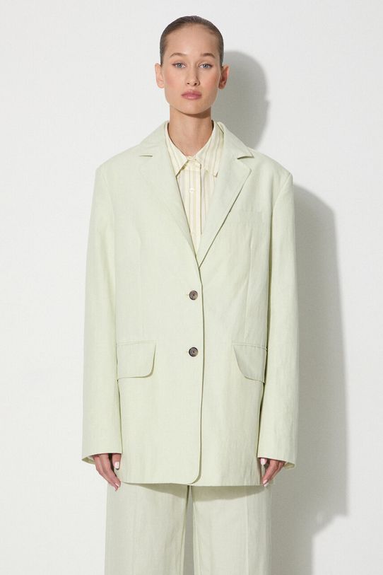 Wood Wood giacca in lino misto Madeleine Mini Stripe Blazer
