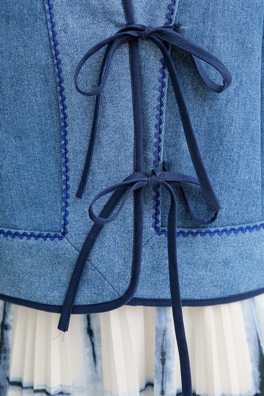 Vesta Renewed creative upcycling kamizelka.letnia modrá