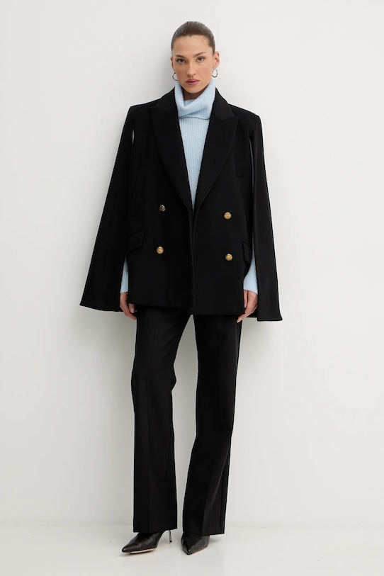 Twinset jachetă cu lână 252TS2130 negru AA00