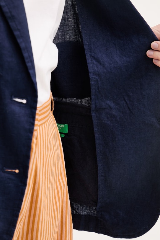 United Colors of Benetton sacou cu un singur rând de nasturi pentru femei, din in 2AGHDW00R.