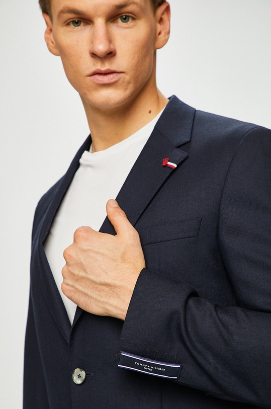 Tommy Hilfiger Tailored - Marynarka TT0TT02318 granatowy