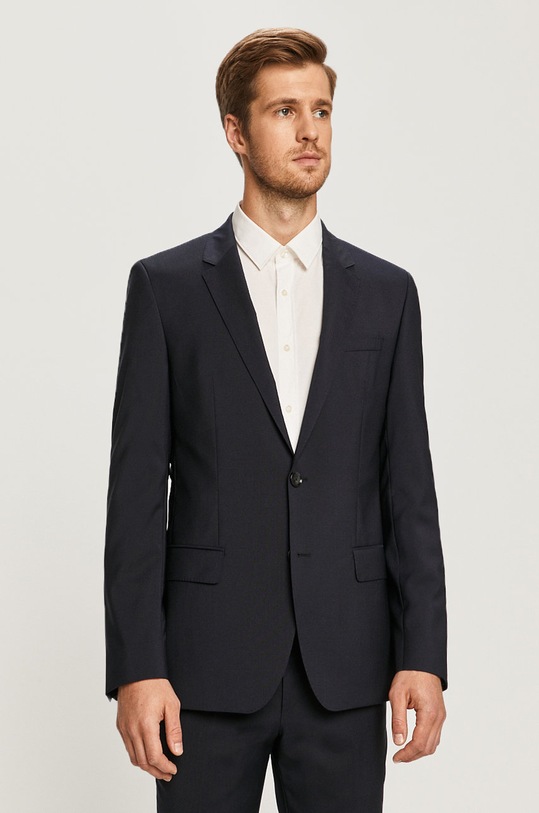 HUGO - Marynarka Slim Fit 50379442.NOS wełna granatowy 50379442.NOS