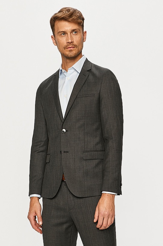 HUGO - Marynarka 50416828 wełna szary 50416828