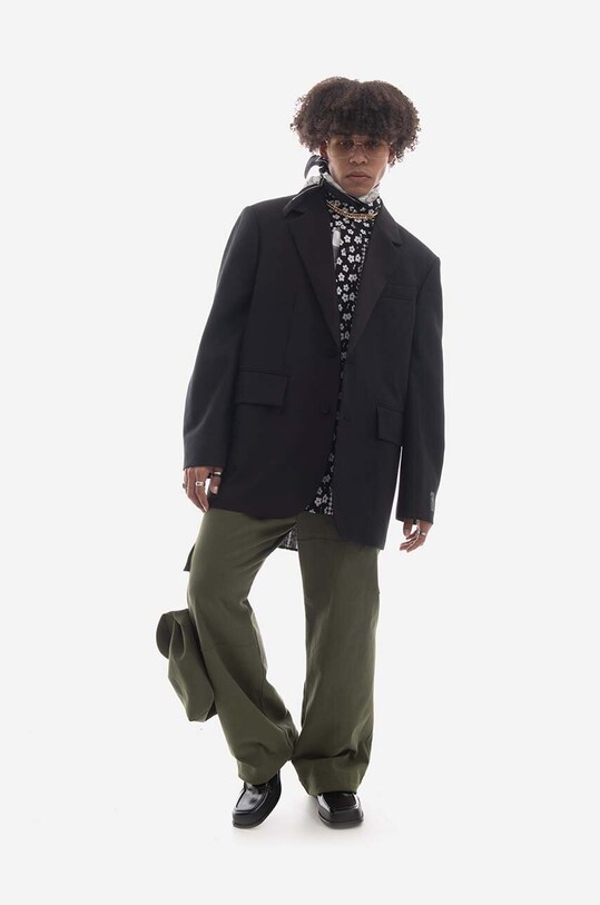 Vlnená bunda Ader Error Blazer BMADSSBZ0205BK BMADSSBZ0205BK