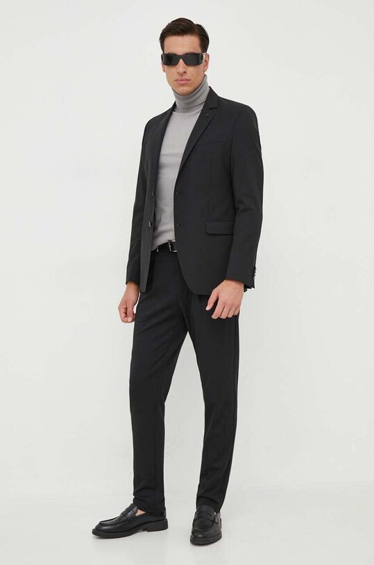Шерстяной пиджак Karl Lagerfeld 500099.155200 чёрный AA00