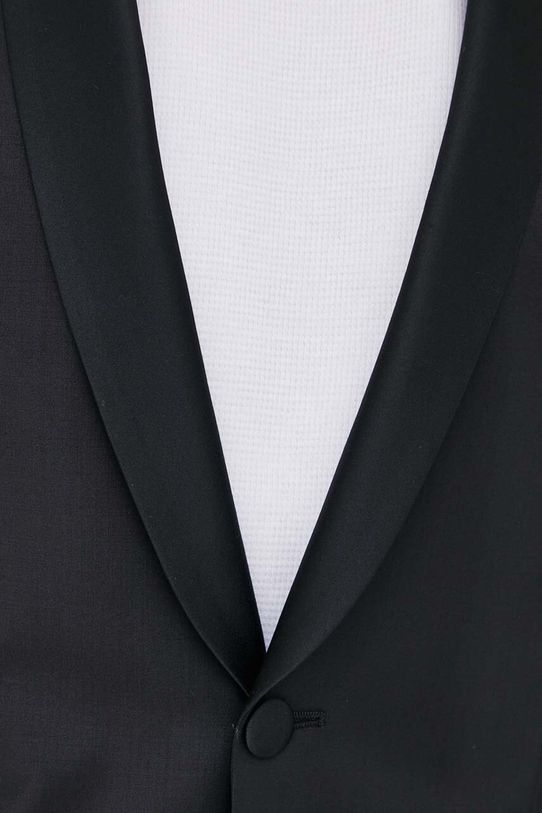 Μάλλινο μπουφάν Karl Lagerfeld 500096.155225 μαύρο