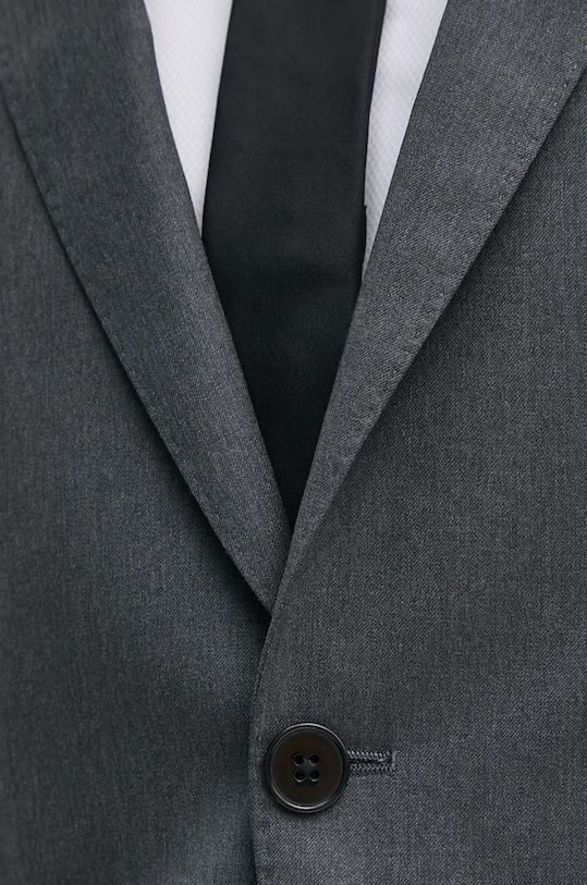 Vlnené sako BOSS 50469171 sivá