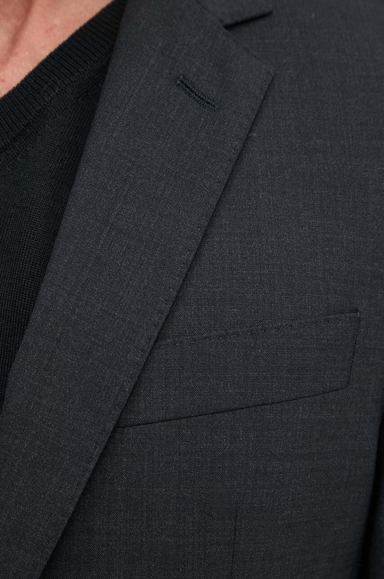 Vlněné sako BOSS 50479994 šedá
