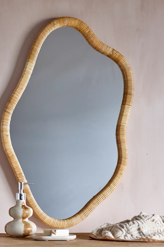 Nástěnné zrcadlo Bloomingville Ashlie 82064571 béžová AA00