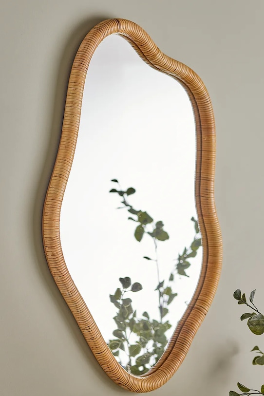 Obývací pokoj a ložnice Nástěnné zrcadlo Bloomingville Ashlie 82064571 béžová