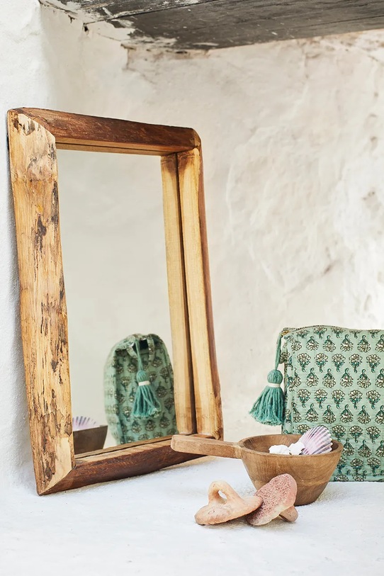 Гостиная и спальня Настенное зеркало Madam Stoltz MT74 коричневый