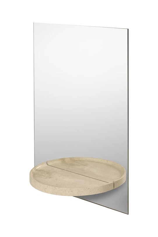 ferm LIVING lustro ścienne z półką Symmetry Mirror 1104271110 beżowy AA00