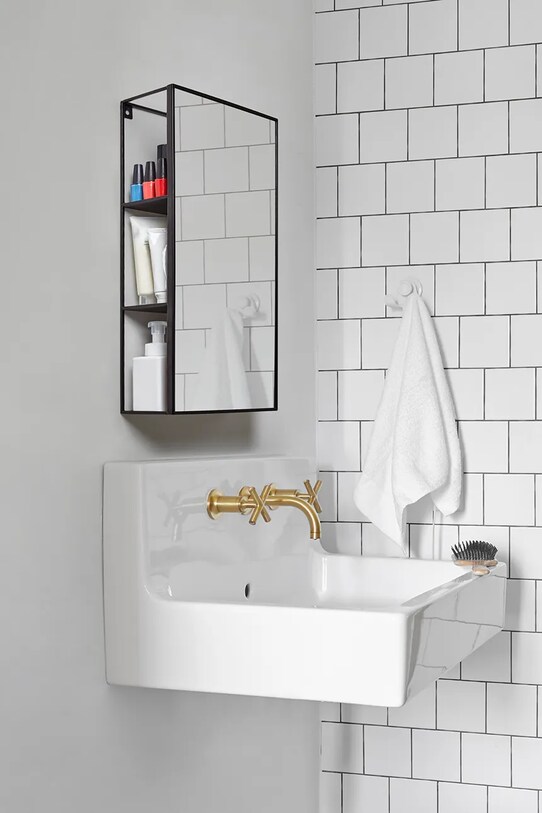Ванная полка с зеркалом Umbra Cubiko 1009654.040