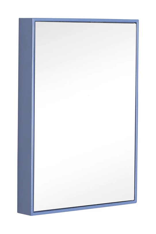 Hübsch lustro ścienne Shine 21 x 4 x 30 cm niebieski 021504