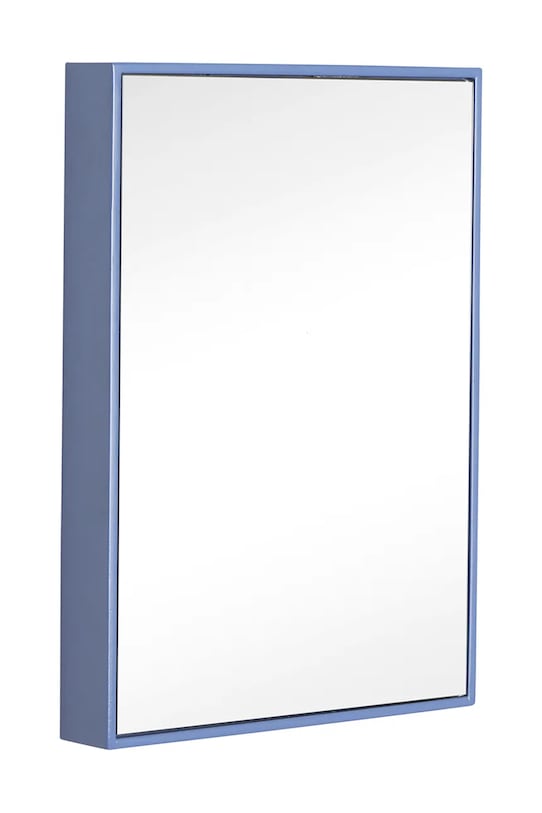 Hübsch lustro ścienne Shine 21 x 4 x 30 cm niebieski 021504