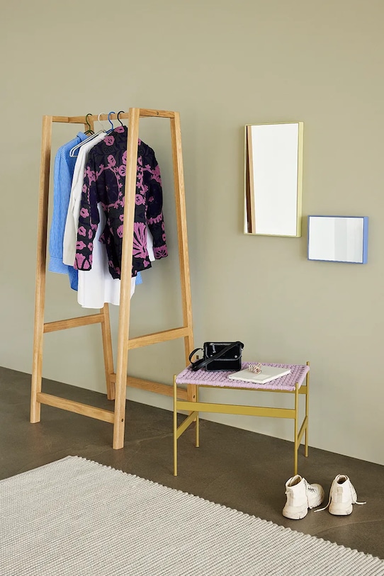 Hübsch lustro ścienne Shine 32 x 4 x 55 cm 21505 żółty AA00