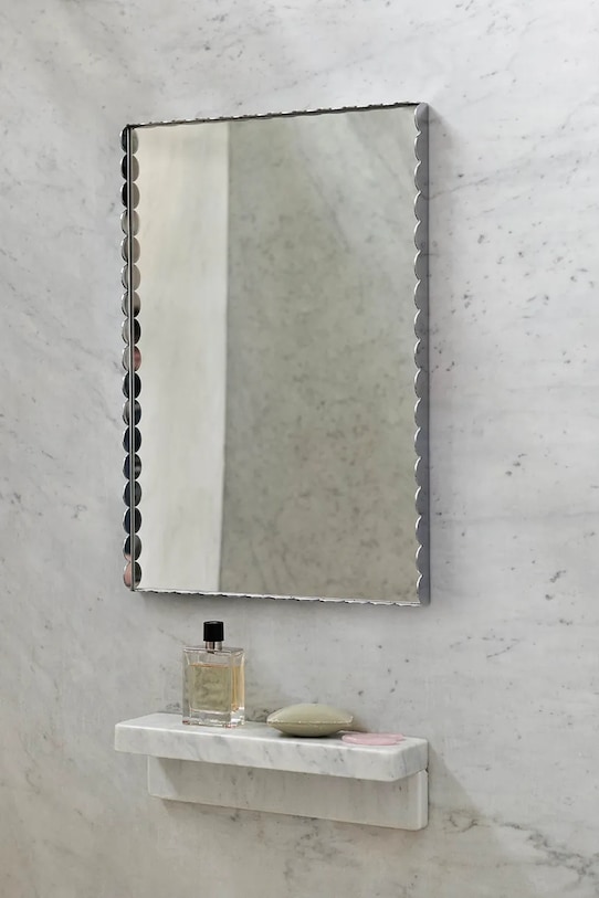 Salon i sypialnia HAY lustro ścienne Arcs 61 x 43 cm AB312.B631.AL50 szary