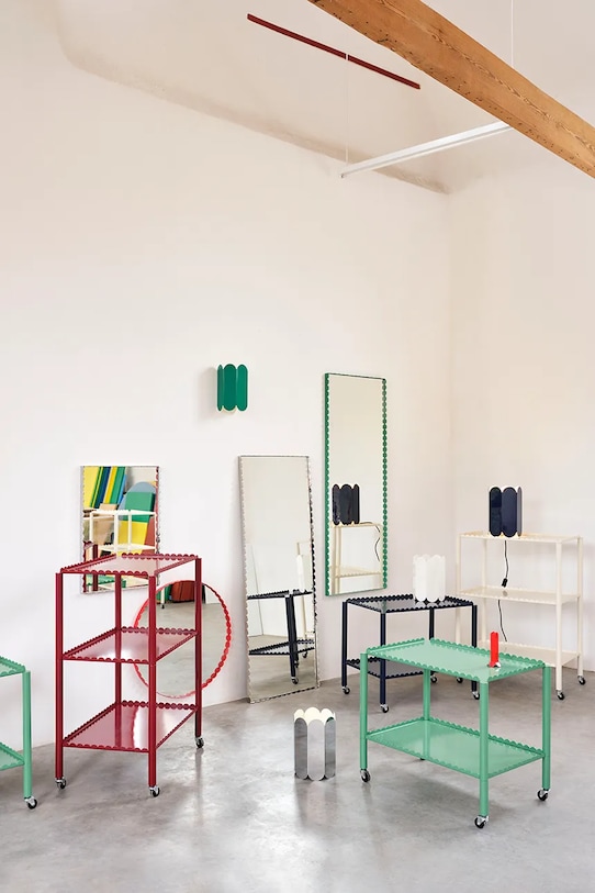 HAY lustro ścienne Arcs 61 x 43 cm AB312.B631.AL50 szary