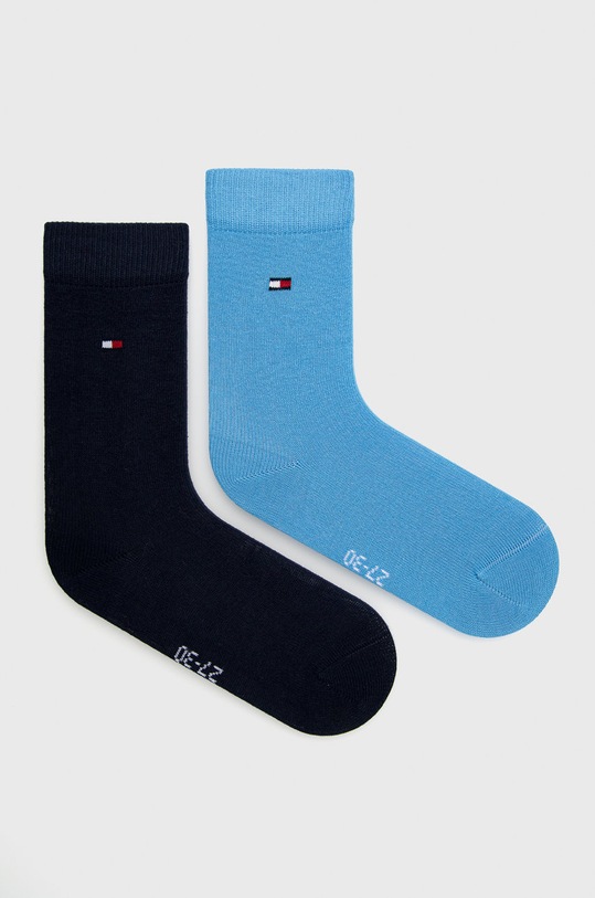 Detské ponožky Tommy Hilfiger (2-pak) dlhé ponožky tyrkysová 391334