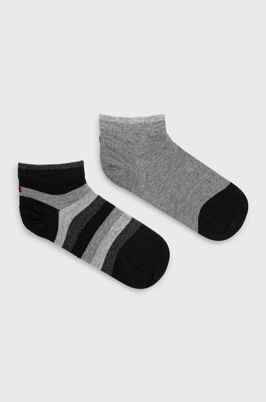 Detské ponožky Tommy Hilfiger (2-pak) dlhé ponožky sivá 354010001