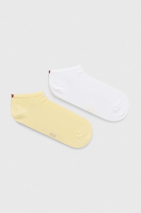 Tommy Hilfiger skarpetki 2-pack skarpetki krótkie żółty 343024001