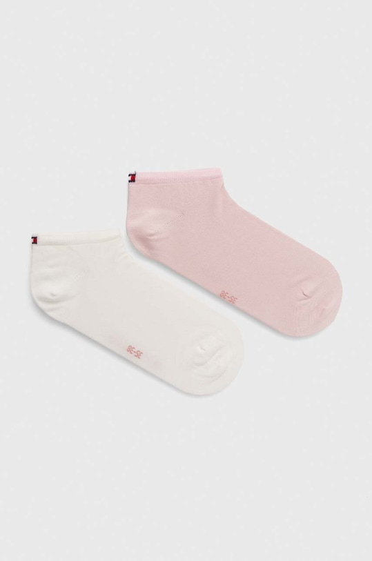 Ponožky Tommy Hilfiger 2-pak melanž ružová 343024001