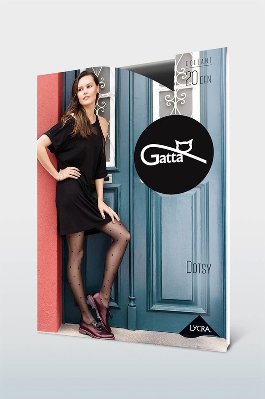 Gatta - Rajstopy Dotsy czarny DOTSY.07.Rajstopy