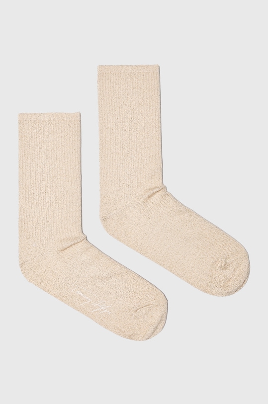 Ponožky Tommy Hilfiger dlouhé ponožky zlatá 383016001