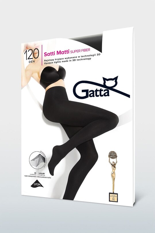 Gatta - Rajstopy Satti Matti 120 Den satti.matti120 czarny AA00